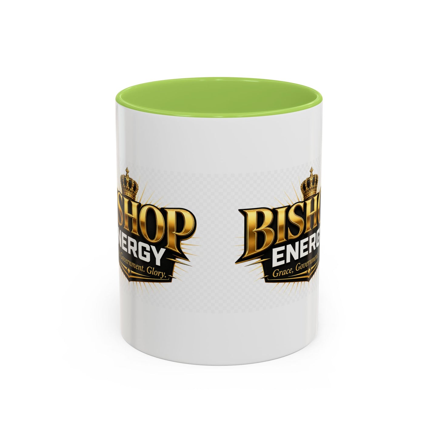 Bishop Energy Coffee Mug — Gold Crown Logo Accent Ceramic Mug (11/15oz)