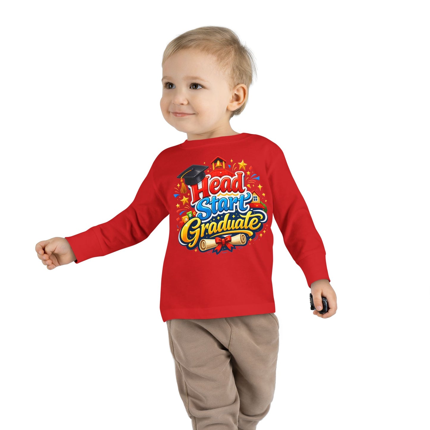 Toddler Long Sleeve Tee - "Head Start Graduate" Preschool Graduation Shirt