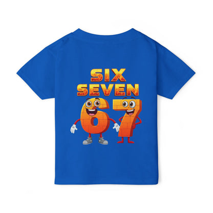 Six Seven 67 Toddler T-Shirt — Cute Number Cartoon Tee for Kids