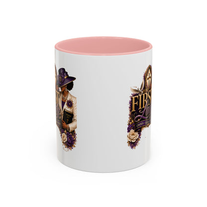 First Lady Church Coffee Mug — Elegant Purple Hat Gospel Tea Cup (11/15oz)