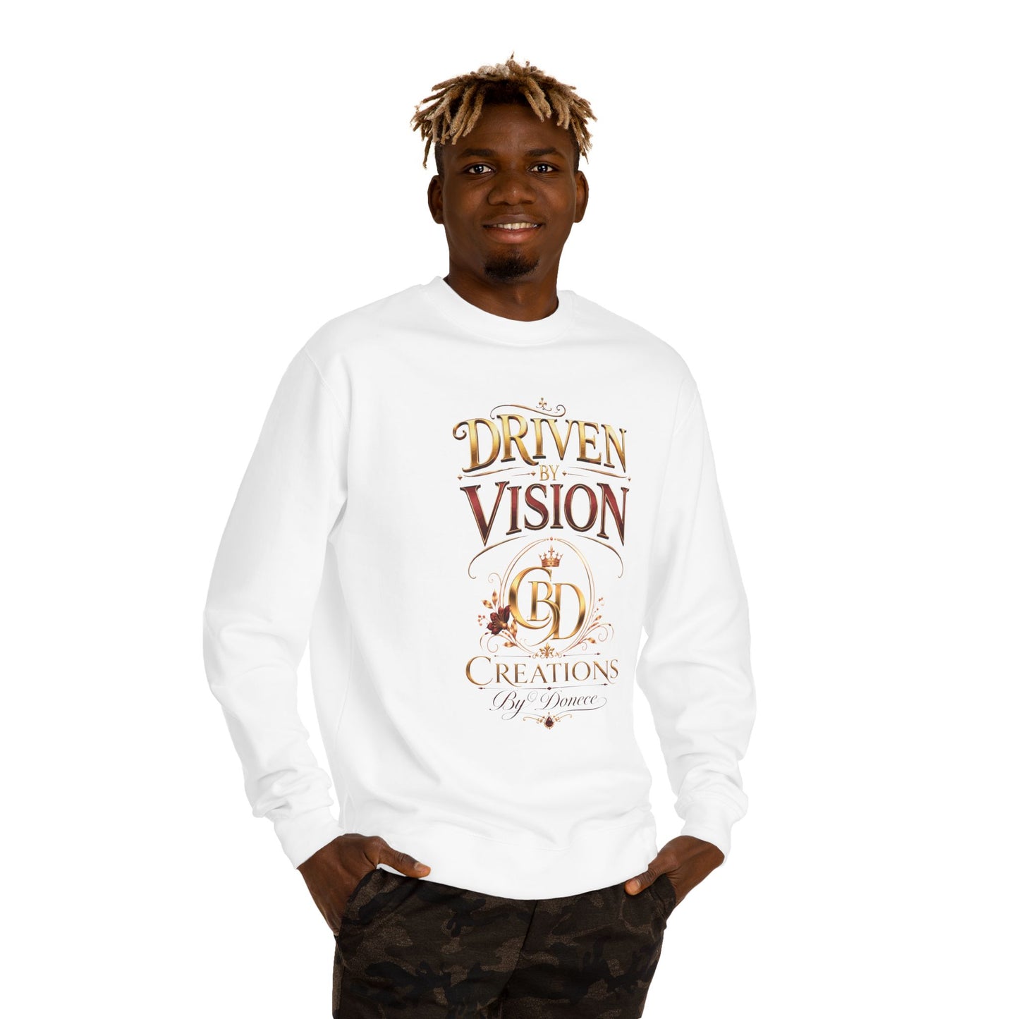 Driven By Vision Crewneck Sweatshirt — CBD Creations Logo Pullover