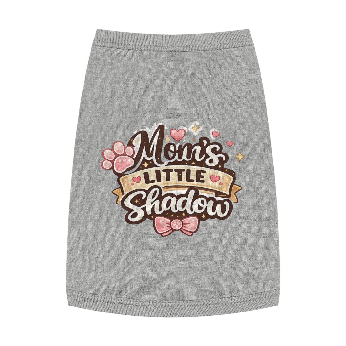 Pet Tank Top — "Mom's Little Shadow" Cute Paw Print Dog Tank