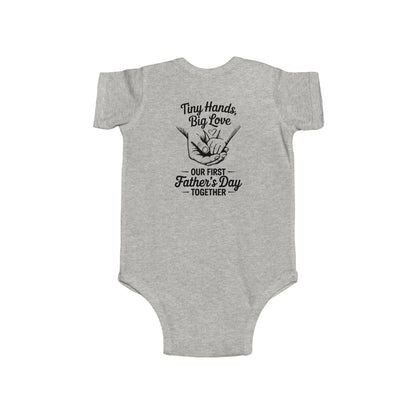 Infant Bodysuit - "Tiny Hands, Big Love" First Father’s Day Baby Onesie