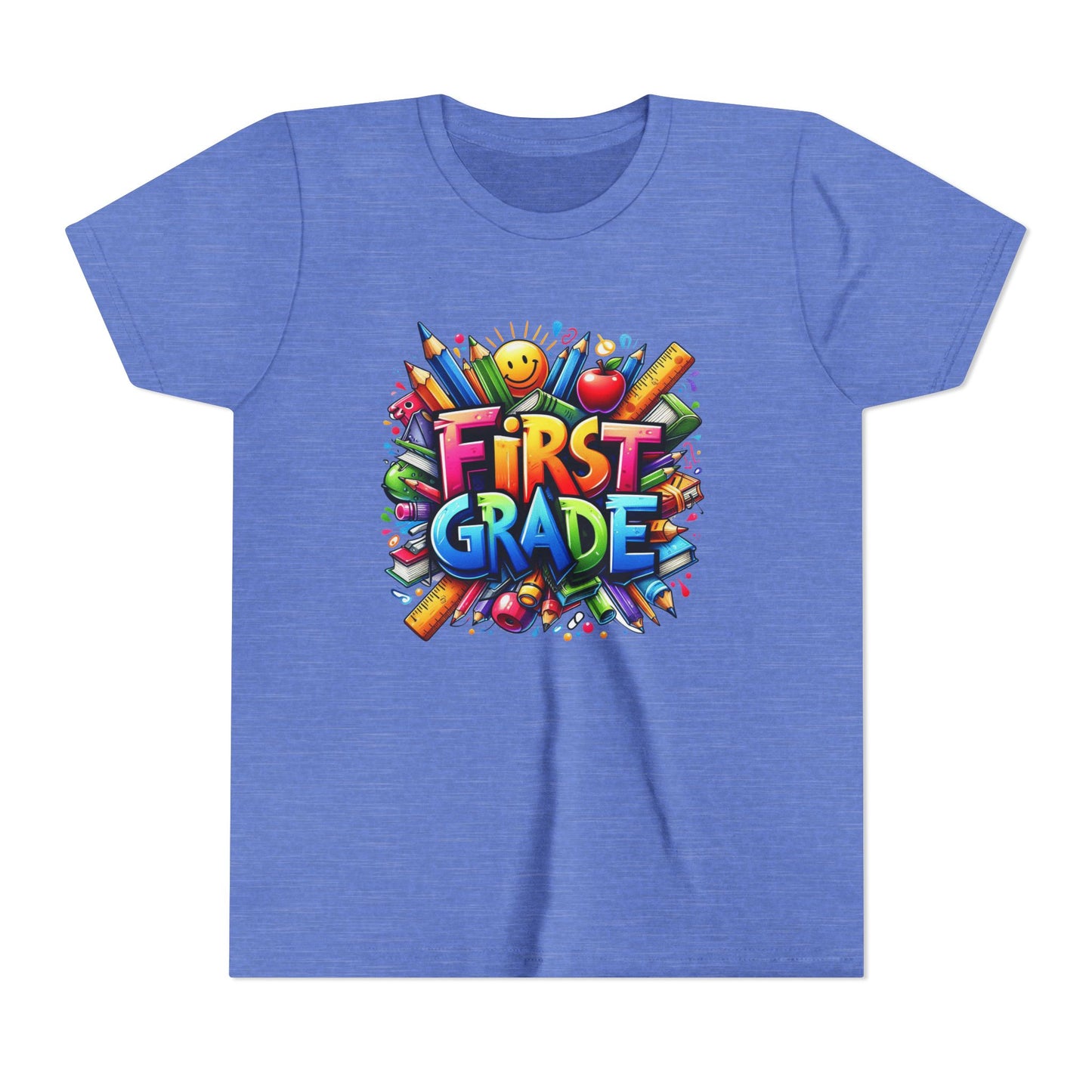 First Grade Kids Tee — Colorful Back-to-School Shirt for Boys & Girls
