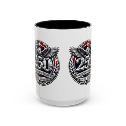 250th USA Bicentennial Eagle Coffee Mug — 1776–2026 Anniversary Accent Mug