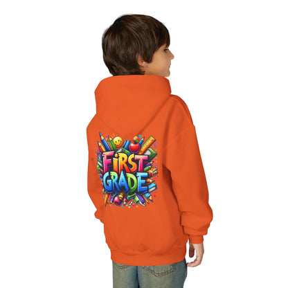 First Grade Kids Hoodie – Colorful Back-to-School Sweatshirt