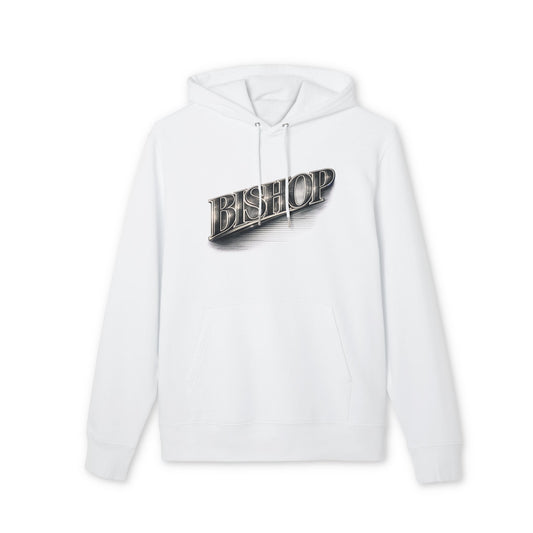 Bishop Chrome Logo Hoodie — Vintage Metallic Script Streetwear