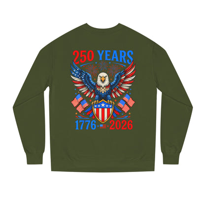 250 Years 1776–2026 Eagle Crewneck Sweatshirt — Patriotic 250th Anniversary