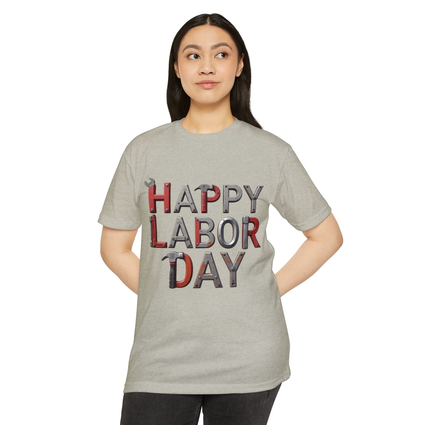 Labor Day T-Shirt — "Happy Labor Day" Tool-Style Graphic
