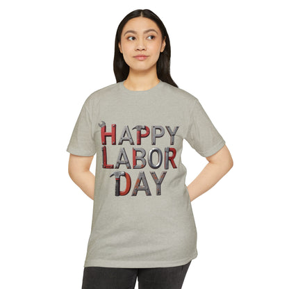 Labor Day T-Shirt — "Happy Labor Day" Tool-Style Graphic