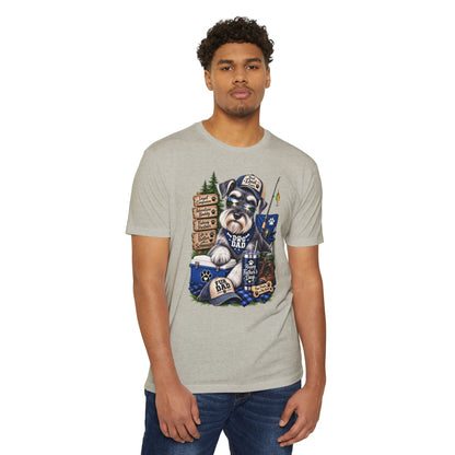Schnauzer Dad T-Shirt – Fishing & Camping Dad Graphic Tee