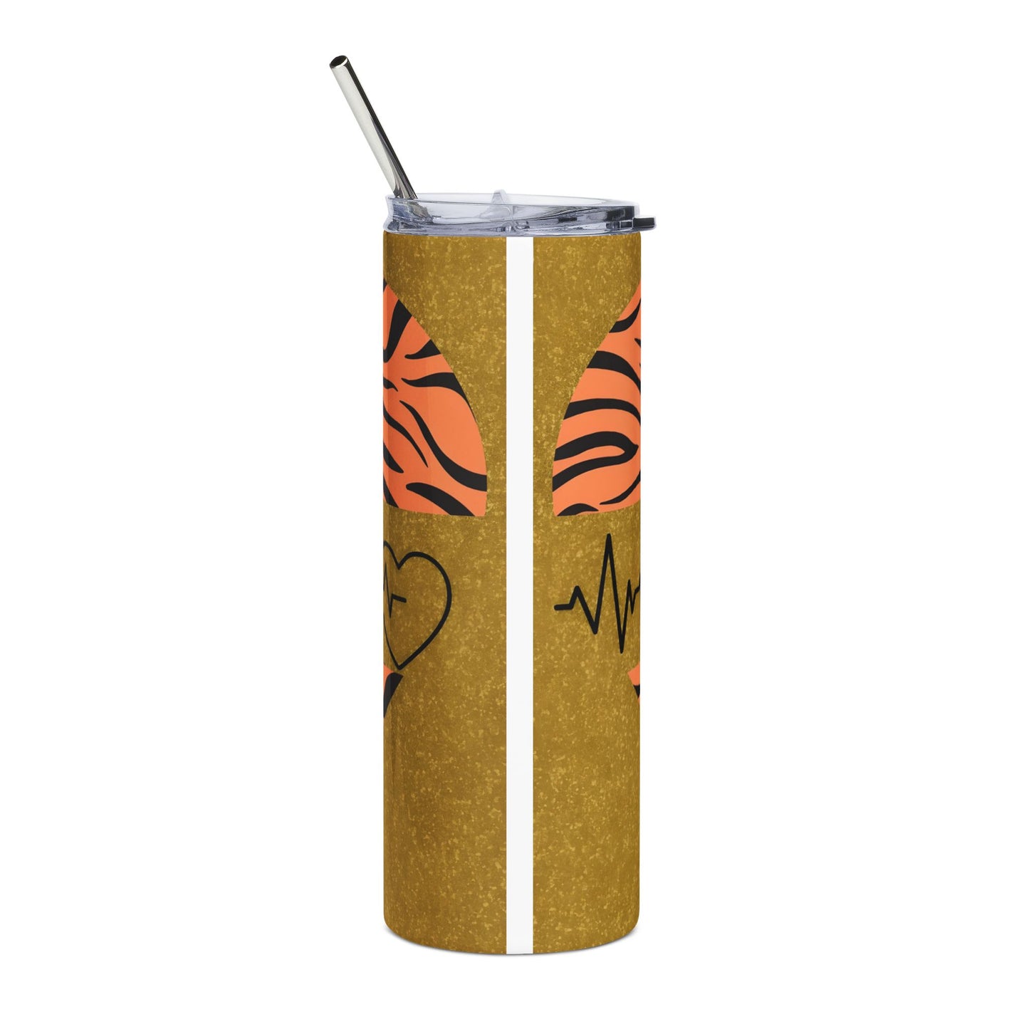 Nurse Heart Tiger-Stripe 20oz Stainless Tumbler