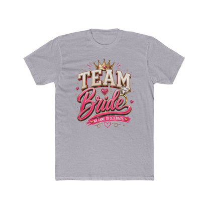 Team Bride T‑Shirt — Bachelorette Party Tee with Crown & Hearts