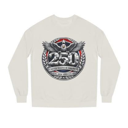 250th USA Anniversary Sweatshirt — Eagle Emblem 1776–2026 Commemorative Crewneck