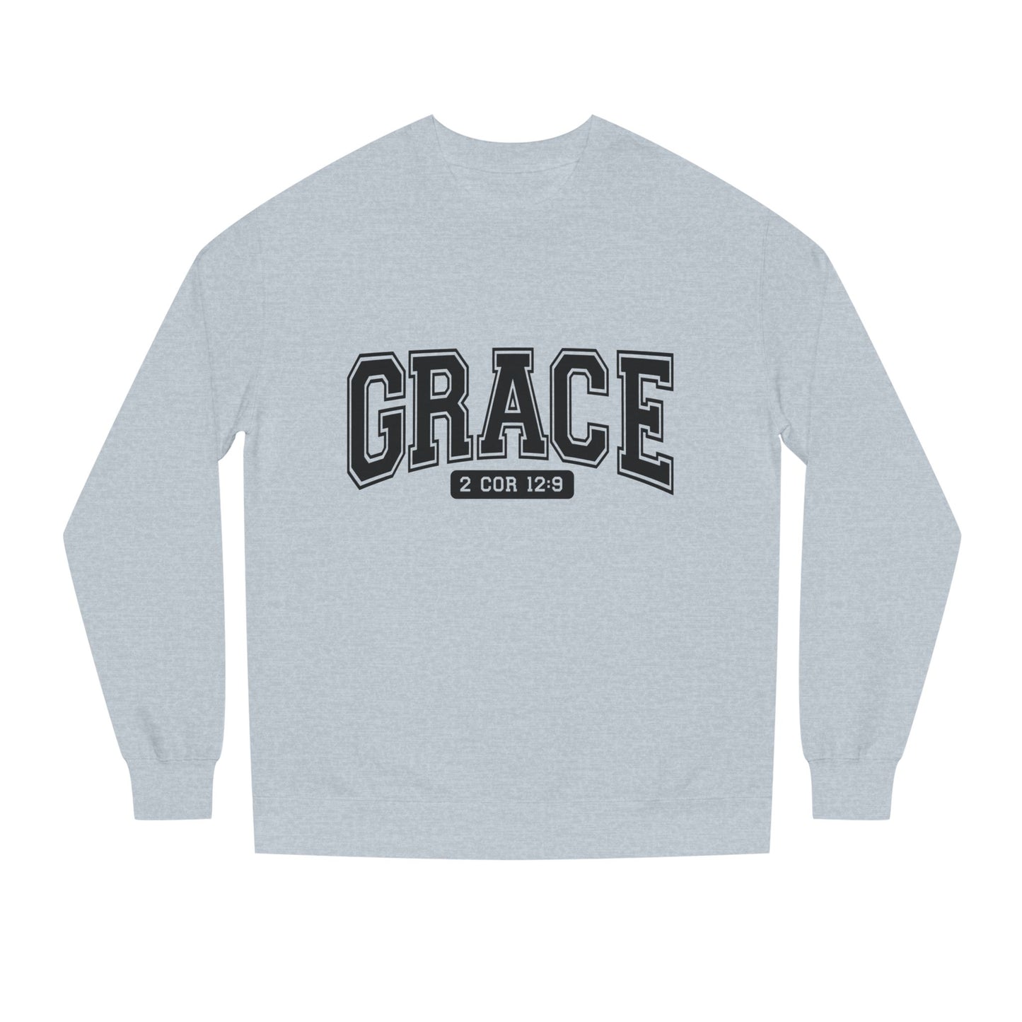 Grace Crewneck Sweatshirt – 'GRACE' 2 Cor 12:9 Christian Pullover