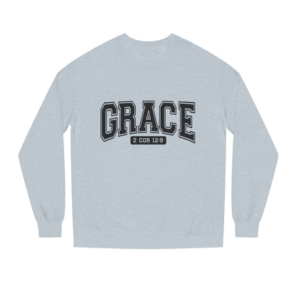 Grace Crewneck Sweatshirt – 'GRACE' 2 Cor 12:9 Christian Pullover