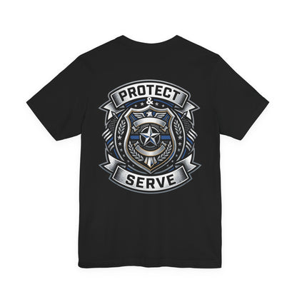 Protect & Serve T-Shirt — Police Badge Emblem Tee