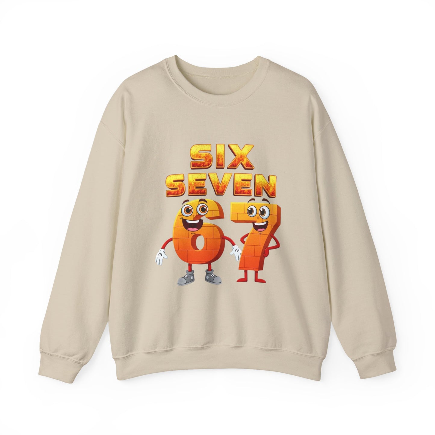 Six Seven 67 Cartoon Graphic Sweatshirt