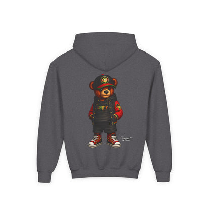 Youth Bear Hoodie — Streetwear Teddy Bear Graphic Pullover