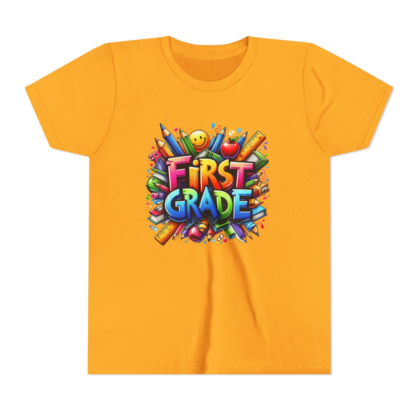 First Grade Kids Tee — Colorful Back-to-School Shirt for Boys & Girls