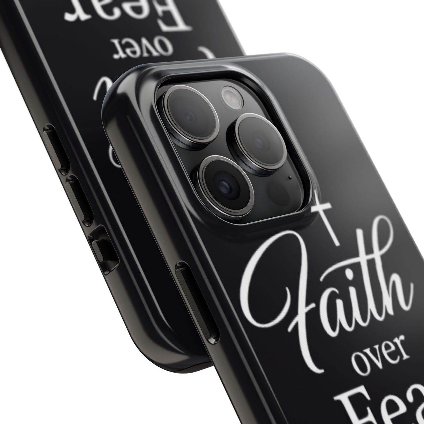 Faith Over Fear Tough Phone Case — Inspirational Christian Cross Phone Cover