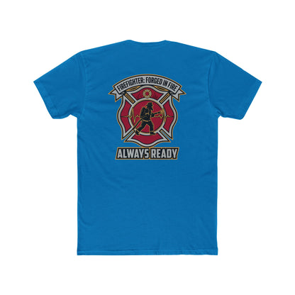 Firefighter Maltese Cross T‑Shirt — "Always Ready" Crew Tee