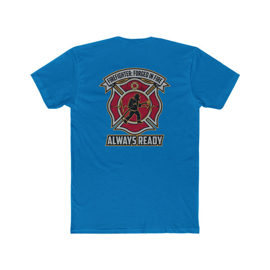 Firefighter Maltese Cross T‑Shirt — "Always Ready" Crew Tee