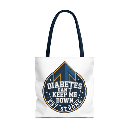 Diabetes Can't Keep Me Down Tote Bag — Inspirational Diabetes Awareness Shopper