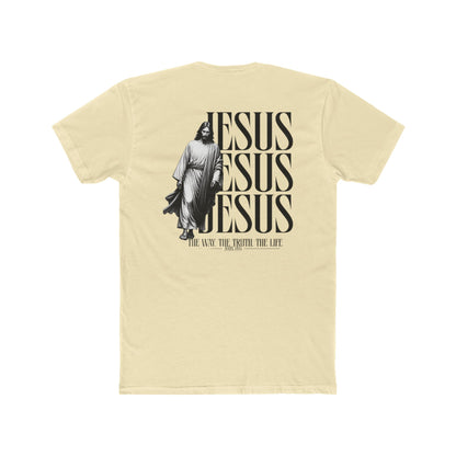 Jesus Repeat Graphic T-Shirt — "Jesus, Jesus, Jesus" Faith Tee