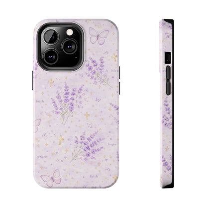 Faith Grace Blessed Phone Case | Christian Floral iPhone Case