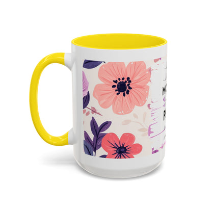 Mother Peace Floral Coffee Mug — "A quiet light, a guiding hand..." Memorial Tribute Mug