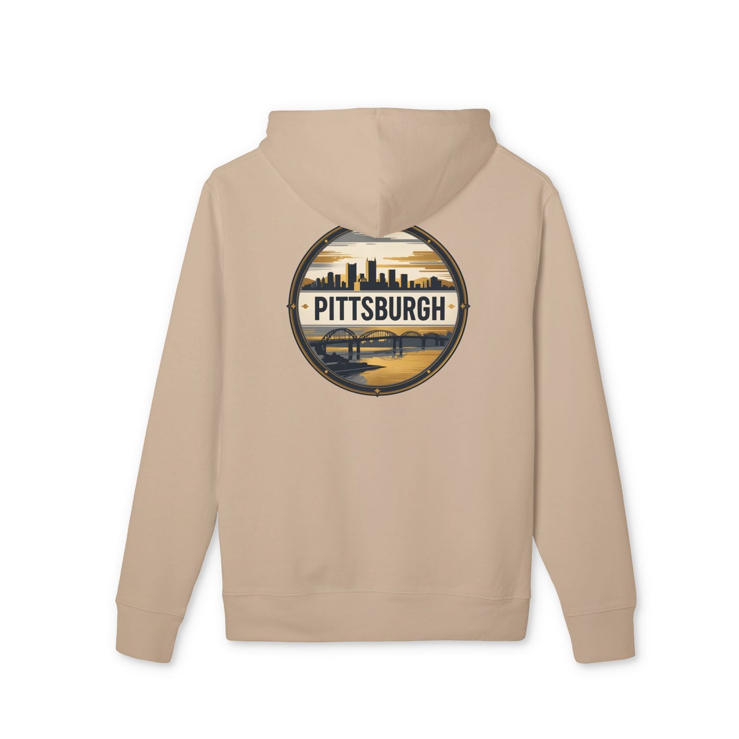 Pittsburgh Skyline Hoodie — Retro River City Logo