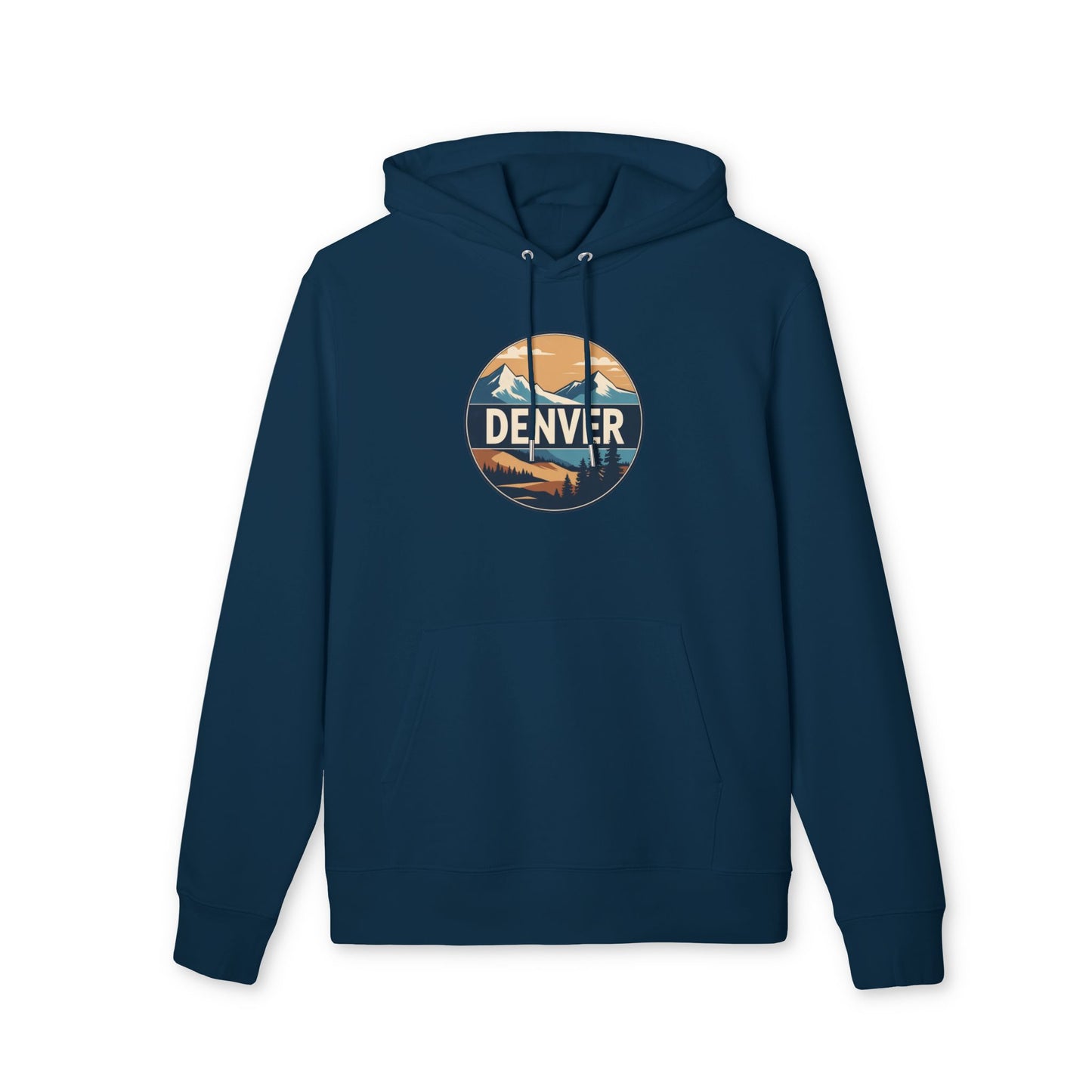 Denver Mountains Hoodie — Retro Outdoor Graphic