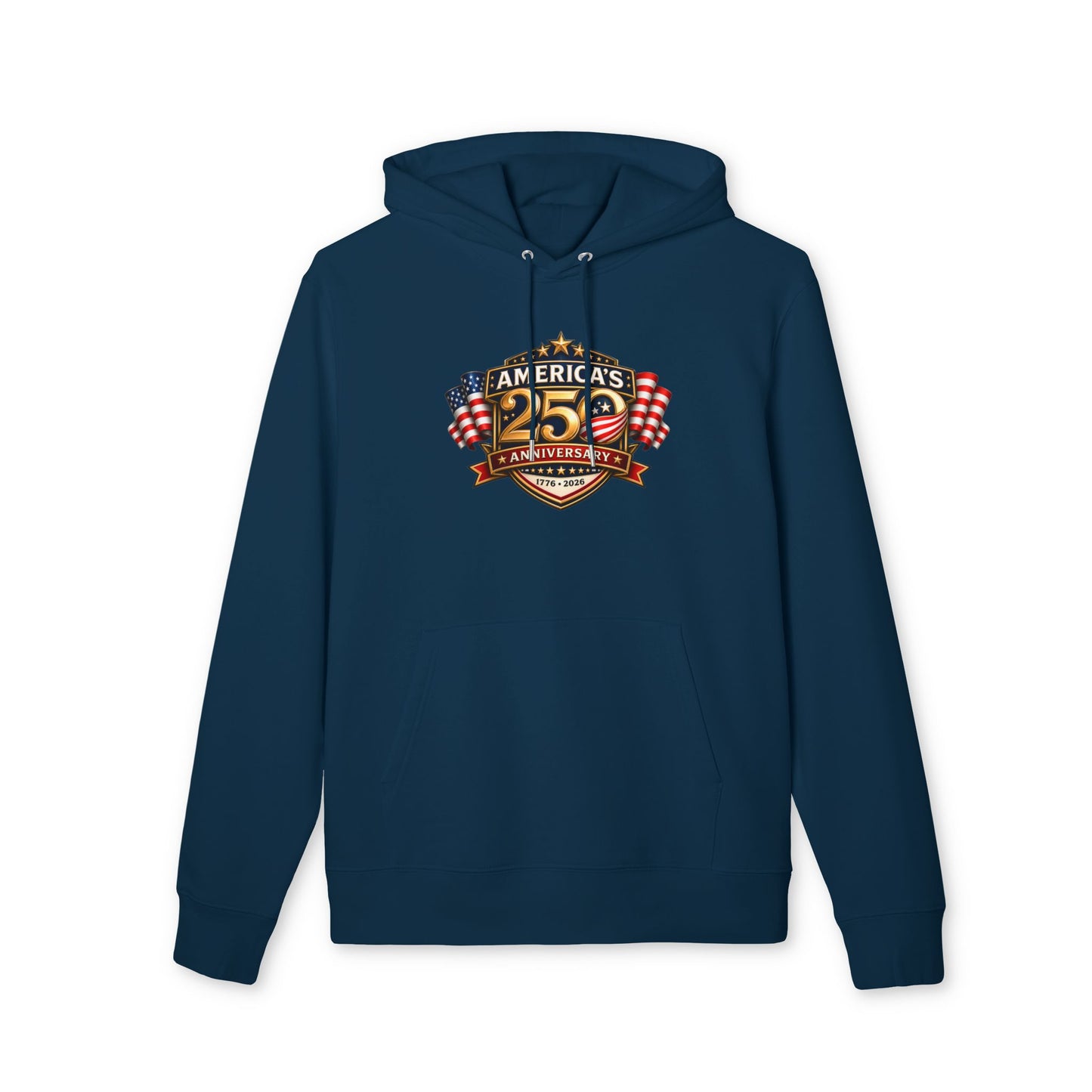 25th Anniversary America Logo Hoodie - Patriotic American Flag Crewneck