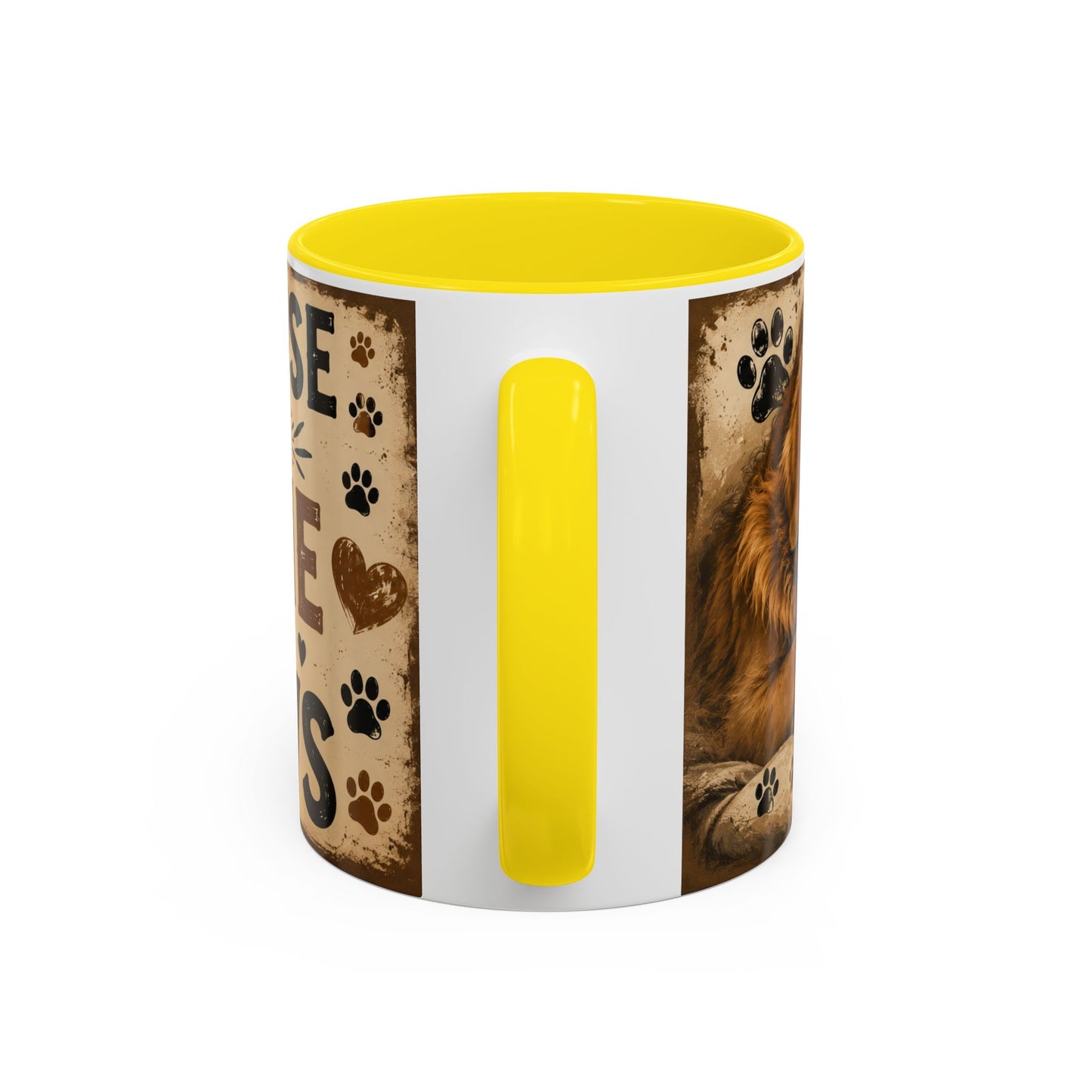 Coffee Mug – "A House Is Not A Home Without Paws" Pet Lover Accent Mug