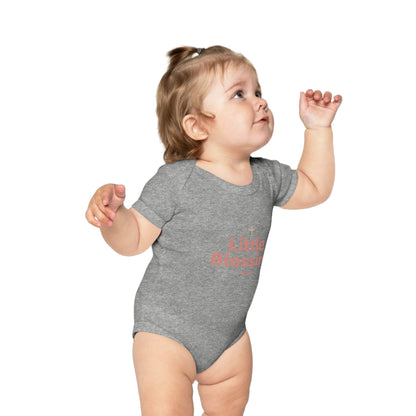 Baby Bodysuit - "Little Blessing" Combed Cotton Infant Onesie