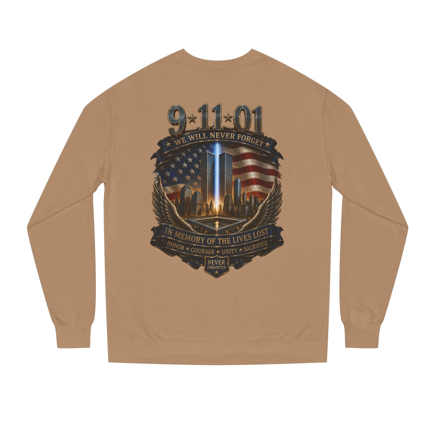 9/11 Never Forget Memorial Sweatshirt – In Memory of the Lives Lost
