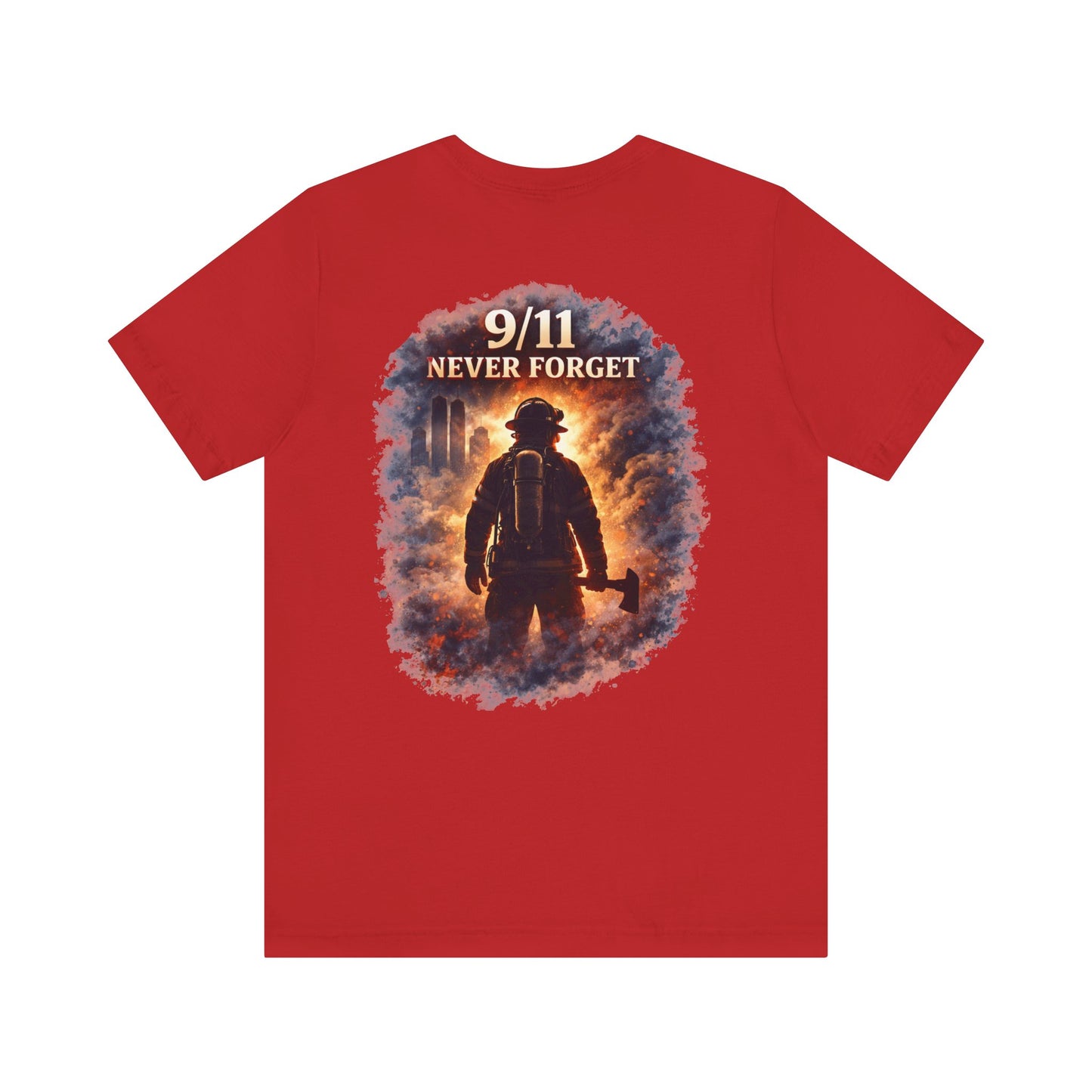 9/11 Never Forget Firefighter Tribute Tee