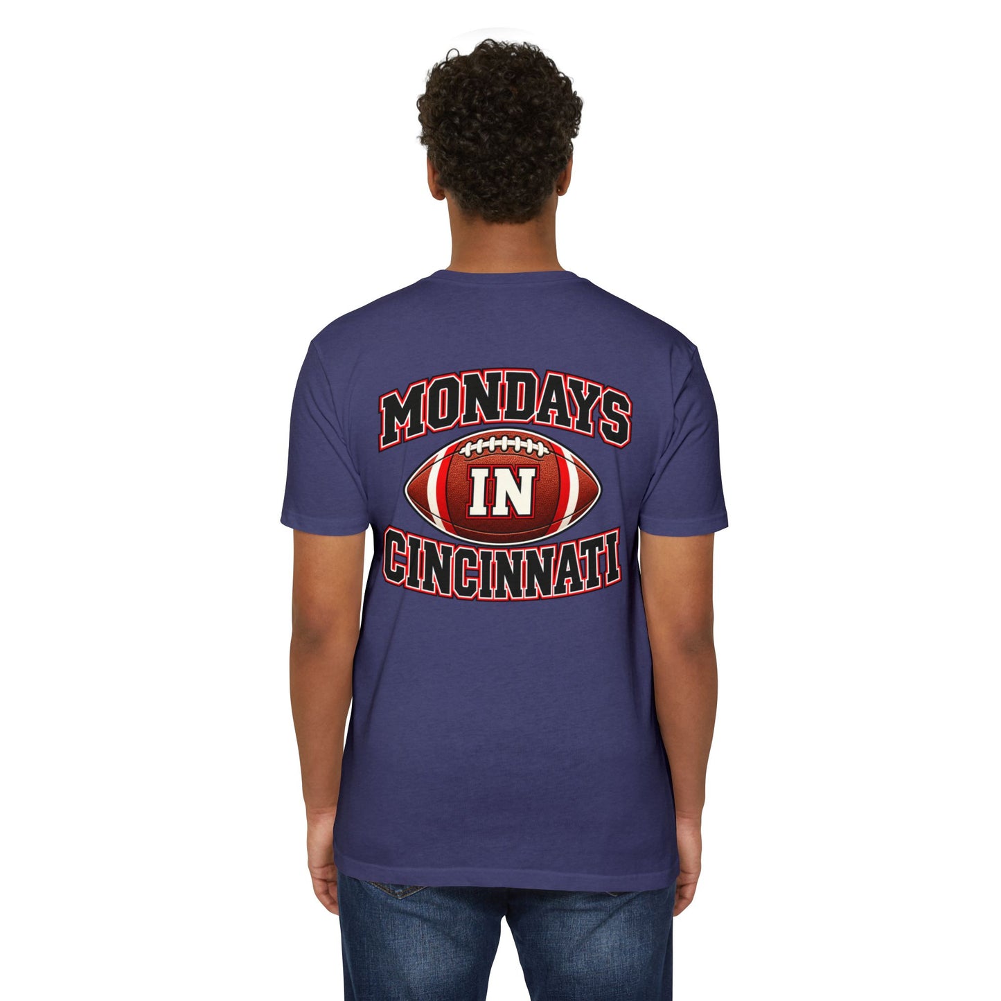 Mondays in Cincinnati Football T-Shirt — Game Day Fan Tee