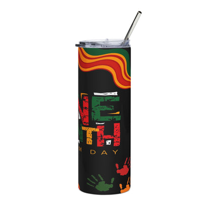 Tumbler - Juneteenth Freedom Stainless Steel 20oz Travel Tumbler
