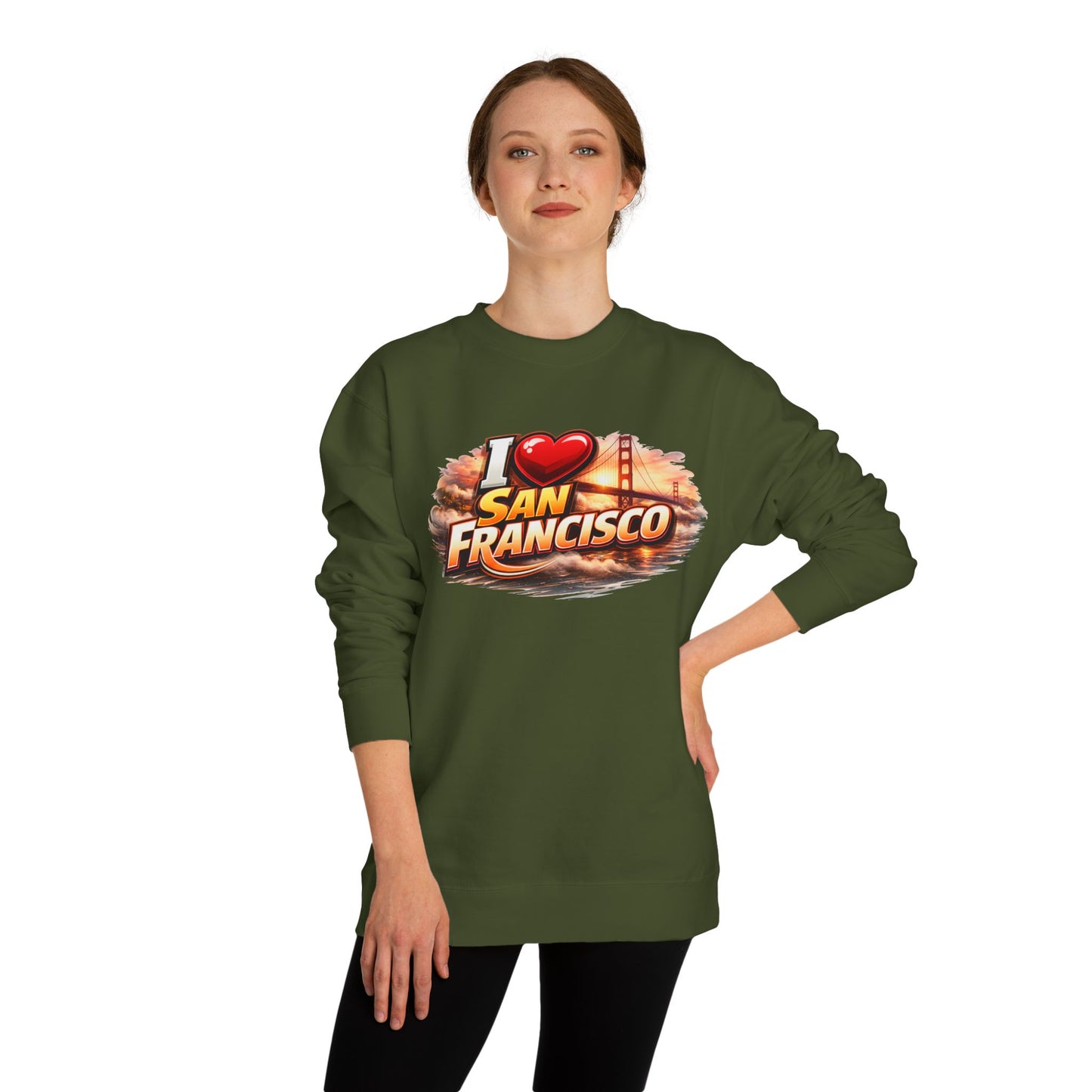 I Heart San Francisco Sweatshirt — Golden Gate Retro Graphic Crewneck