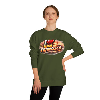 I Heart San Francisco Sweatshirt — Golden Gate Retro Graphic Crewneck