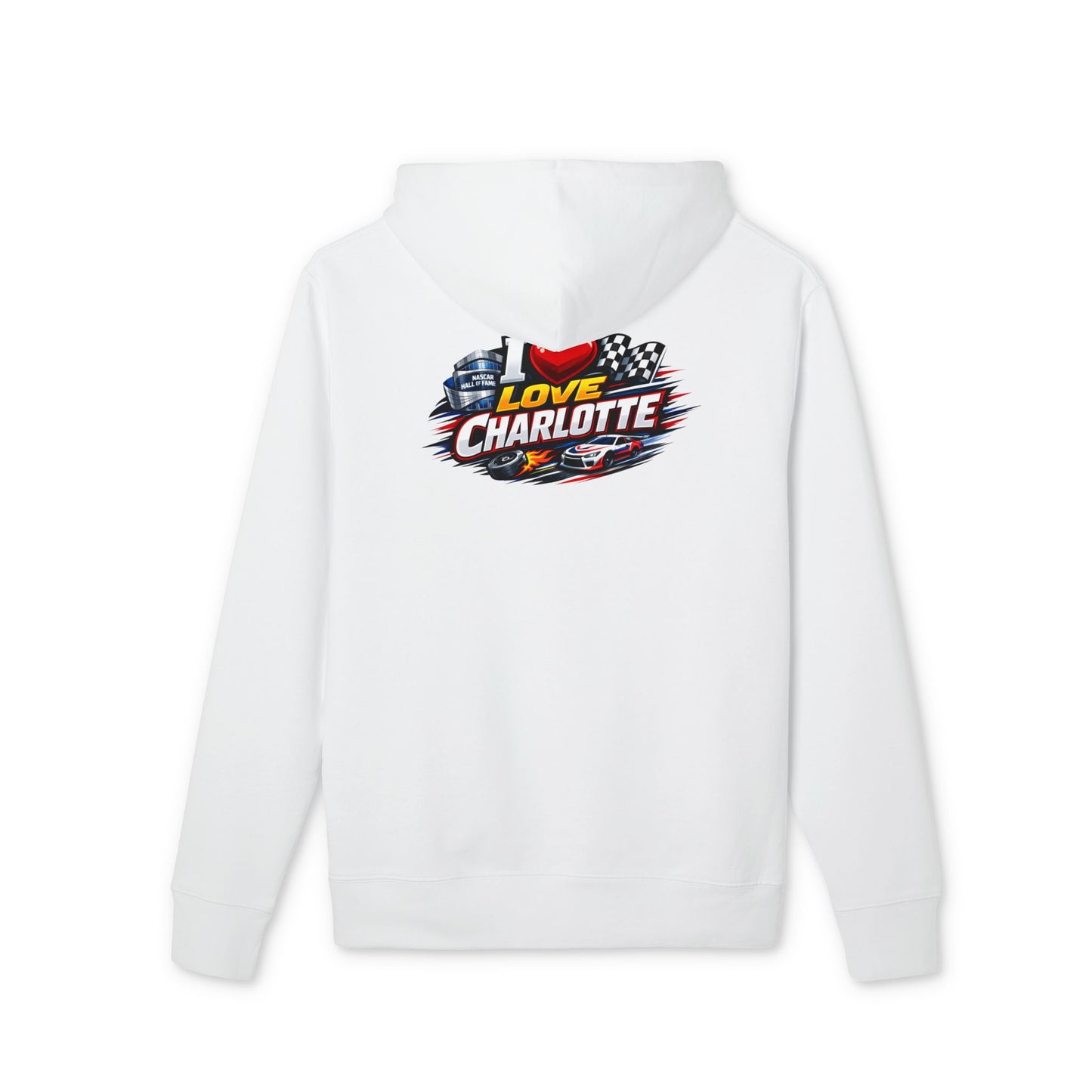 I Love Charlotte Racing Hoodie — Retro NASCAR-Inspired Pullover