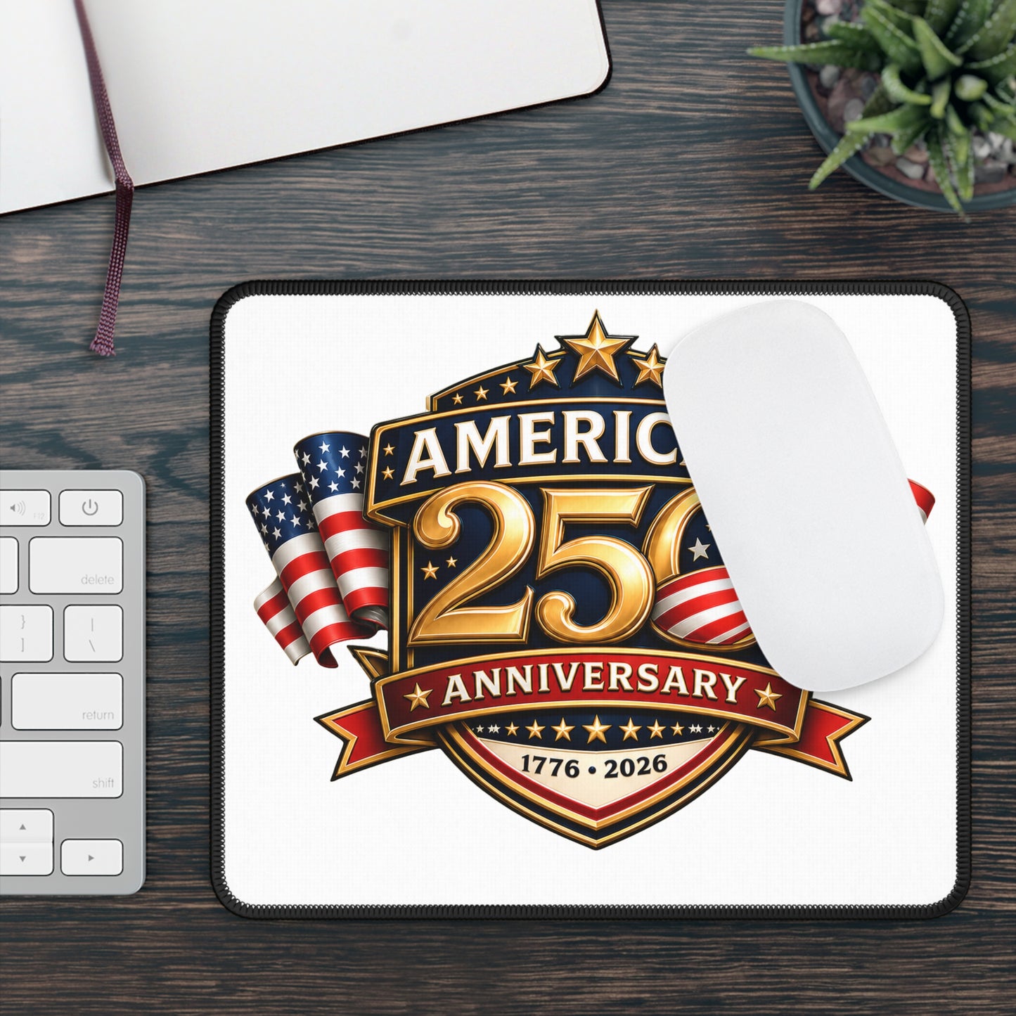 America's 250th Anniversary Gaming Mouse Pad – 1776–2026 Patriotic USA Celebration