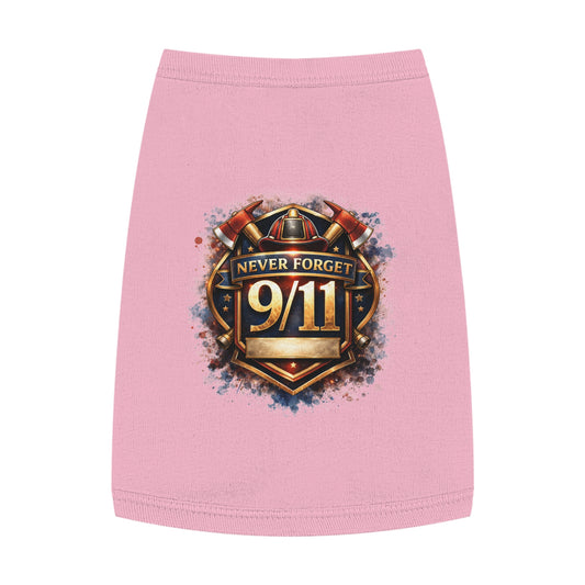 Pet Tank Top - "Never Forget 9/11" Memorial Dog Shirt