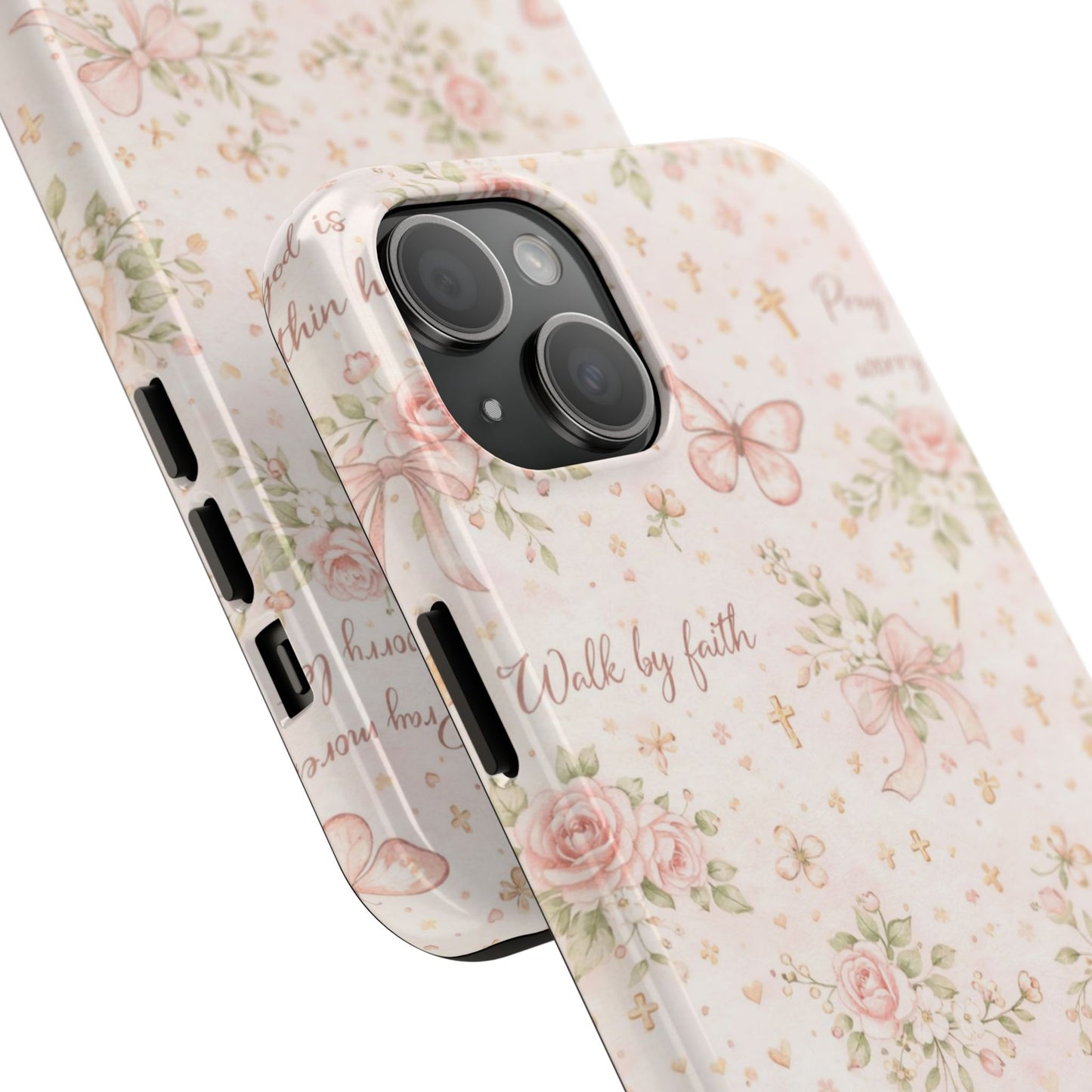 Walk By Faith Phone Case | Christian Floral iPhone Case