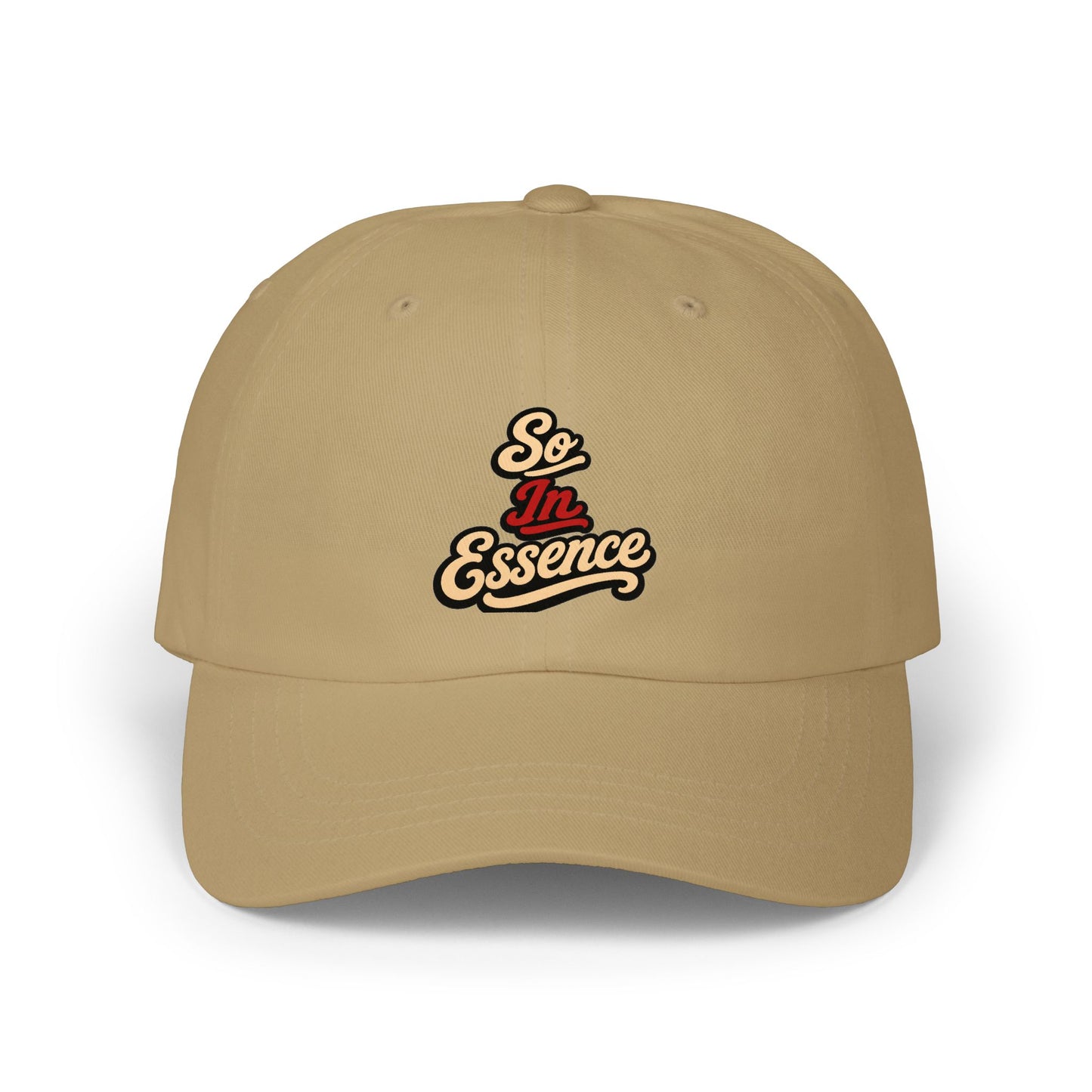 Dad Cap — "So In Essence" Retro Script Embroidered Baseball Hat
