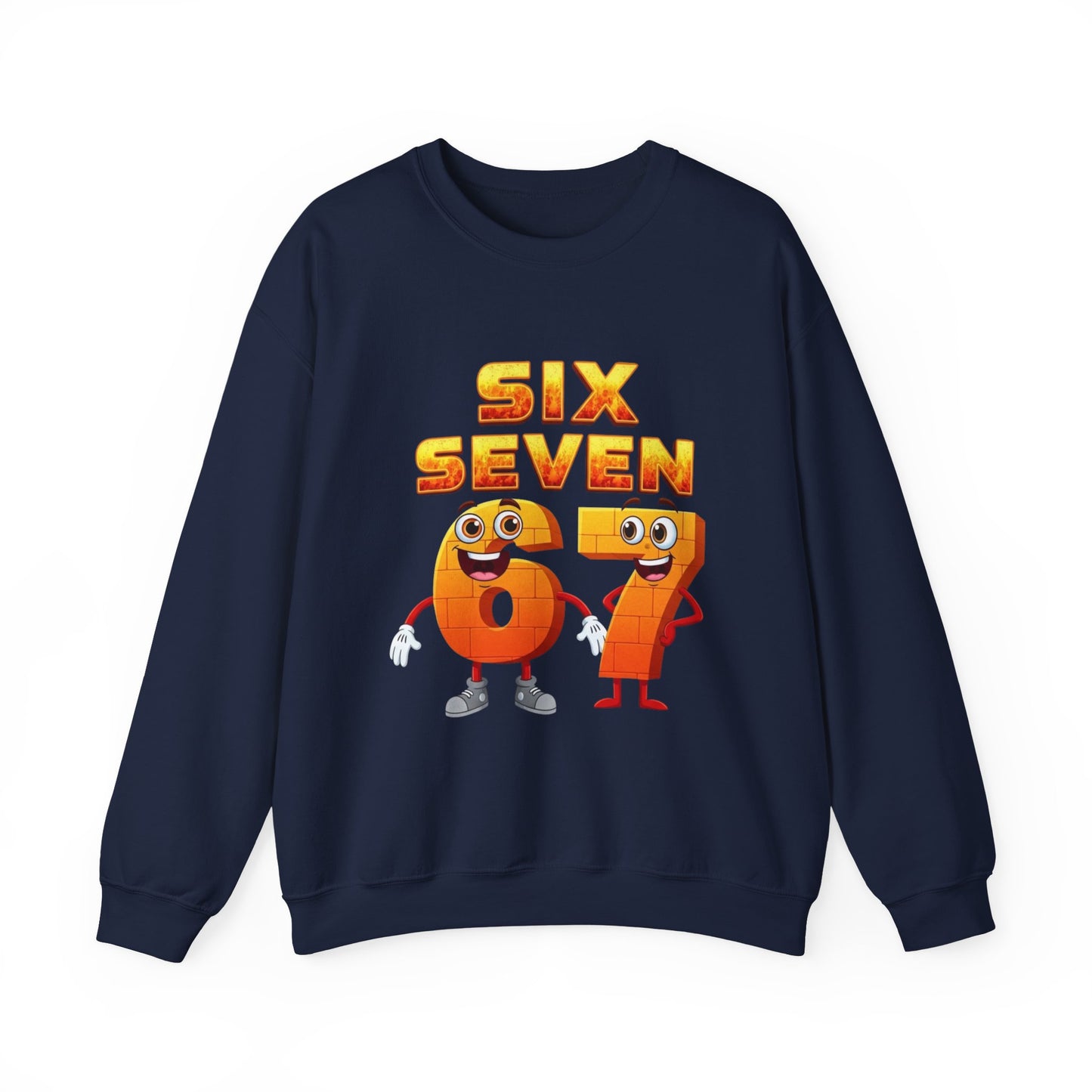 Six Seven 67 Cartoon Graphic Sweatshirt