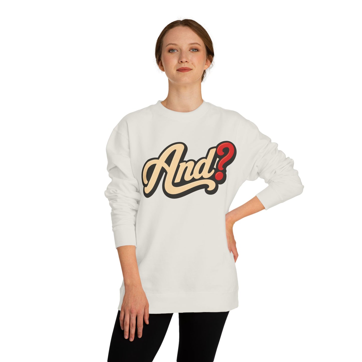 And? Retro Script Crewneck Sweatshirt