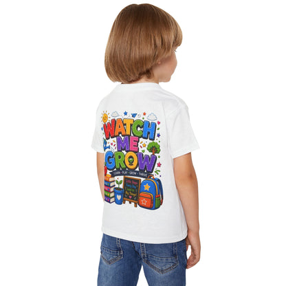Toddler T-Shirt — "Watch Me Grow" Back-to-School Graphic Tee